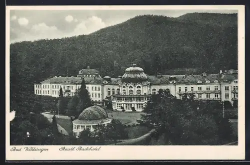 AK Bad Wildungen, Staatl. Badehotel aus der Vogelschau