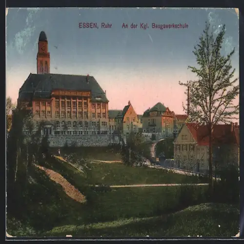 AK Essen /Ruhr, Kgl. Bergwerkschule mit Anlagen