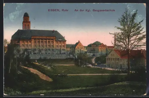 AK Essen /Ruhr, Kgl. Bergwerkschule mit Anlagen