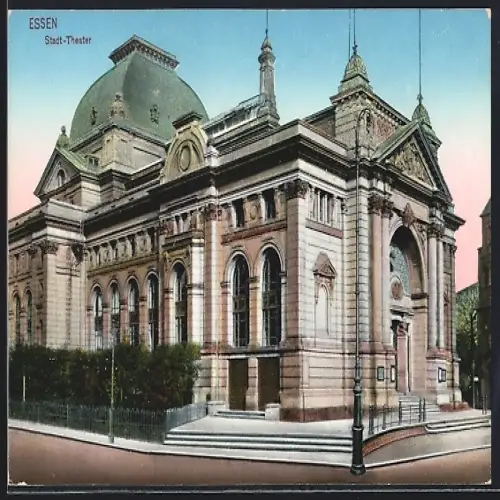AK Essen, Stadttheater, Teilansicht