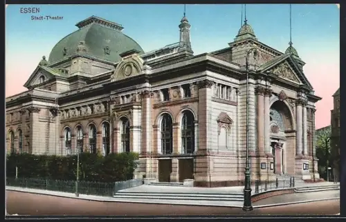AK Essen, Stadttheater, Teilansicht