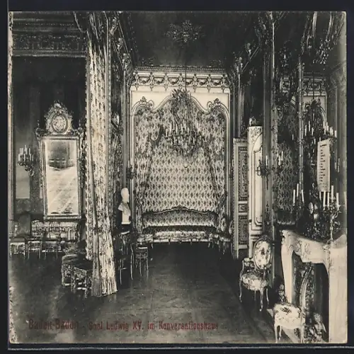 AK Baden-Baden, Saal Ludwig XV. im Konversationshaus