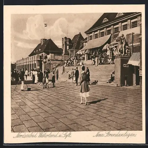 AK Westerland /Sylt, Neue Strandanlagen, Ortspartie