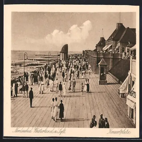 AK Westerland /Sylt, Konzertplatz mit Seeblick