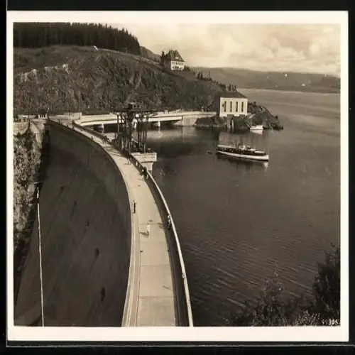 AK Saalburg / Saale, Die Saaletalsperre am kl. Bleiloch