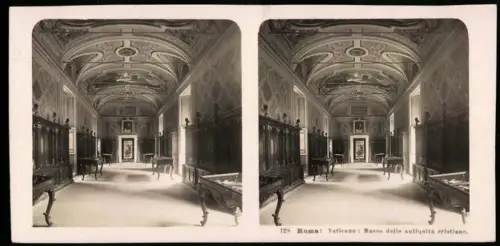 Stereo-Fotografie NPG, Ansicht Roma, Vaticano, Museo delle antiquita eristiane