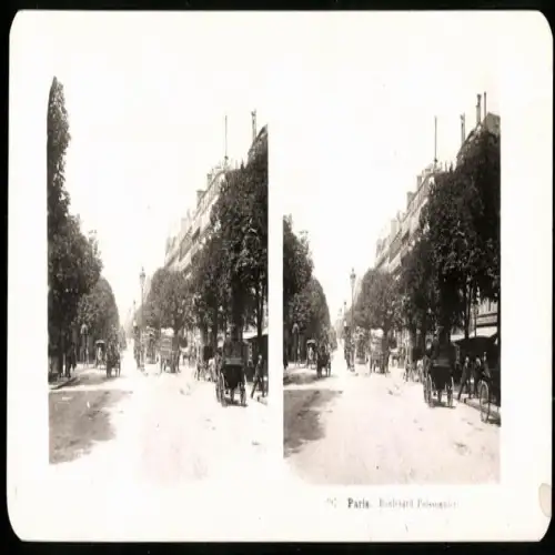 Stereo-Fotografie NPG, Ansicht Paris, Boulevard Poissonniere