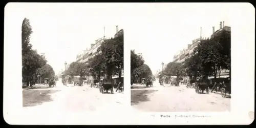 Stereo-Fotografie NPG, Ansicht Paris, Boulevard Poissonniere