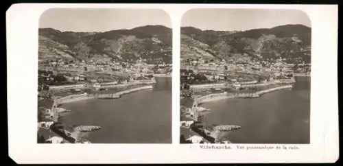 Stereo-Fotografie NPG, Ansicht Villefranche-sur-Mer, Vue panoramique de la rade