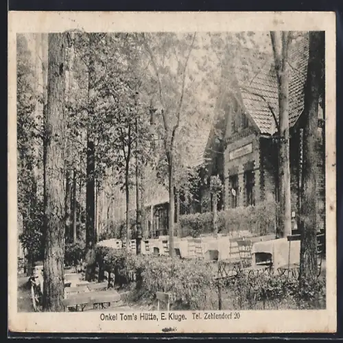 AK Zehlendorf, Gasthaus Onkel Toms Hütte E. Kluge