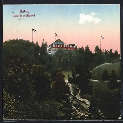 AK Harburg, Hotel Sennhütte bei Hausbruch