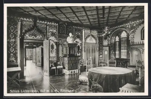 AK Lichtenstein / Echaztal, Rittersaal im Schloss Lichtenstein