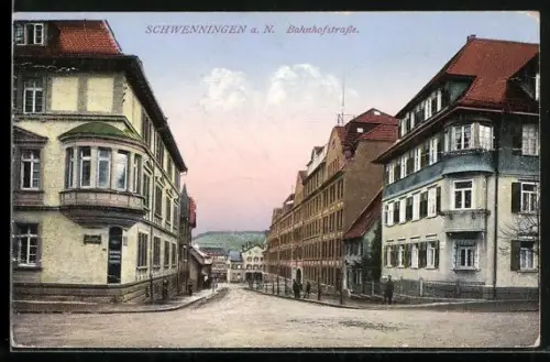 AK Schwenningen a. N., Bahnhofstrasse