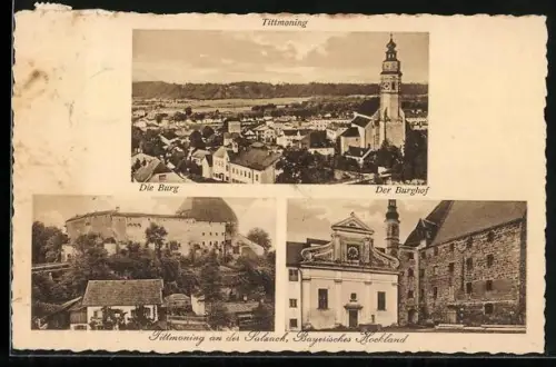 AK Tittmoning, Burg, Burghof, Gesamtansicht