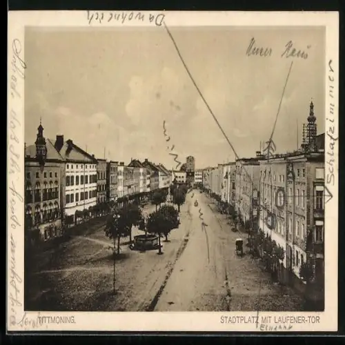 AK Tittmoning, Stadtplatz mit Laufener-Tor