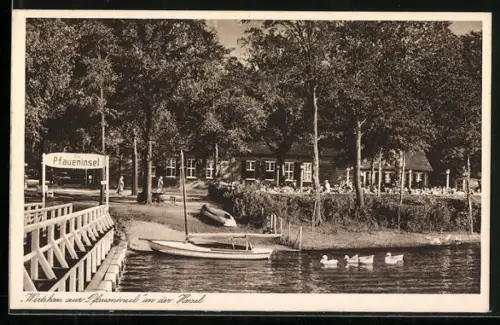 AK Berlin-Wannsee, Gasthaus zur Pfaueninsel an der Havel