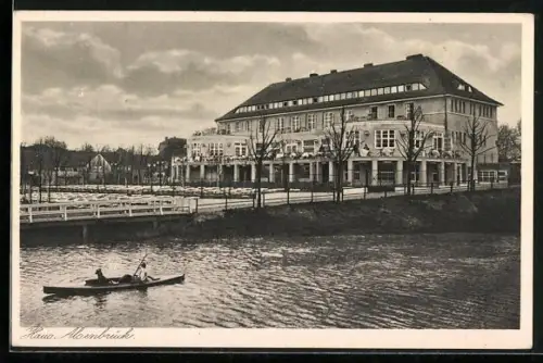 AK Berlin-Wannsee, Hotel und Restaurant Haus Alsenbrück am Stölpchensee