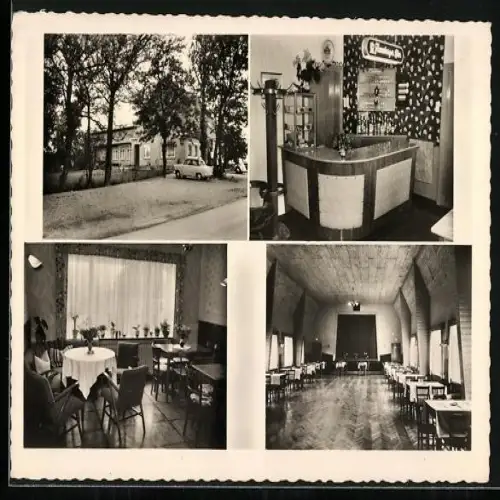AK Neukirchen / Niebüll, Gasthof Fegetasch, Innenansichten
