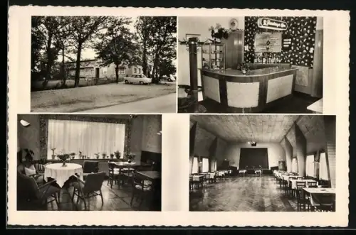 AK Neukirchen / Niebüll, Gasthof Fegetasch, Innenansichten