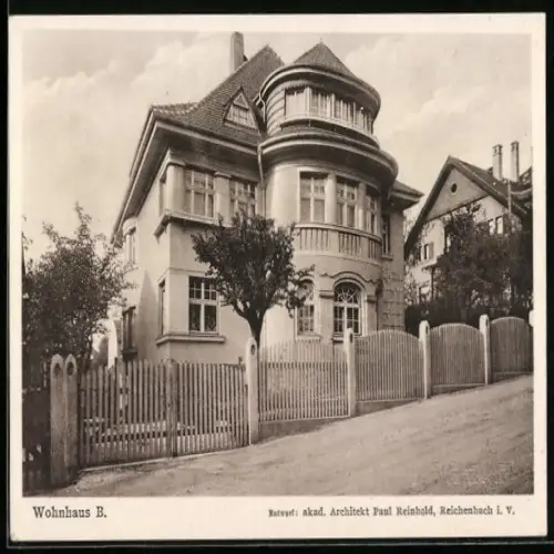 AK Reichenbach / Vogtland, Wohnhaus des Architekten Paul Reinhold