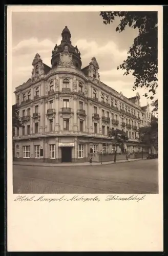 AK Düsseldorf, Hotel Monopol-Metropole mit Strasse