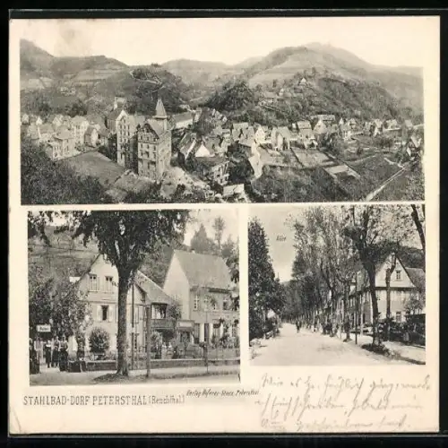 AK Petersthal / Baden, Dorfansicht, Strassenpartien