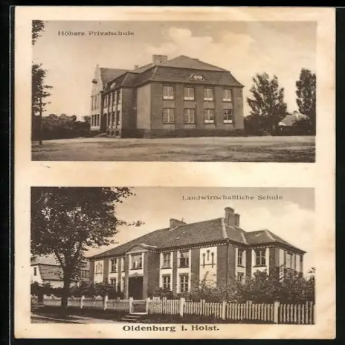 AK Oldenburg i. Holst., Höhere Privatschule, Landwirtschaftliche Schule