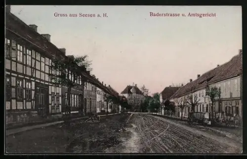 AK Seesen a. H., Baderstrasse und Amtsgericht