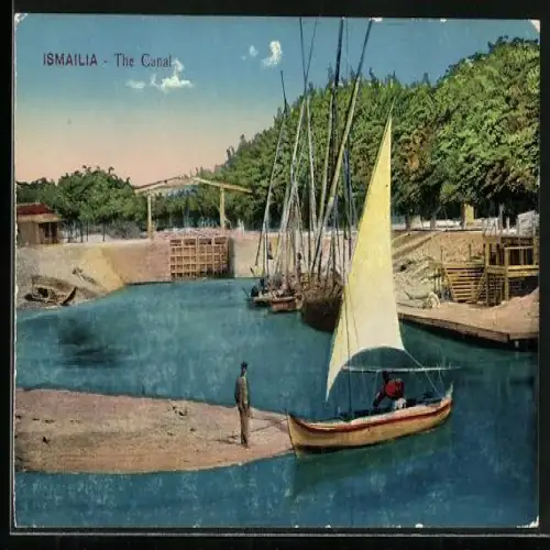 AK Ismailia, the Canal, Segelboot