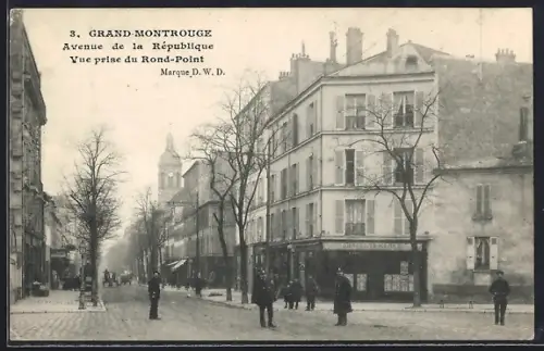 AK Grand-Montrouge, Avenue de la République vue prise du Rond-Point