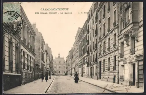 AK Grand-Montrouge, Rue Edgar Quinet, La Mairie