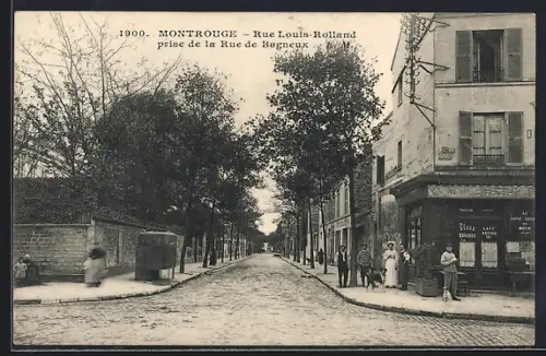 AK Montrouge, Rue Louis-Rolland prise de la Rue de Bagneux