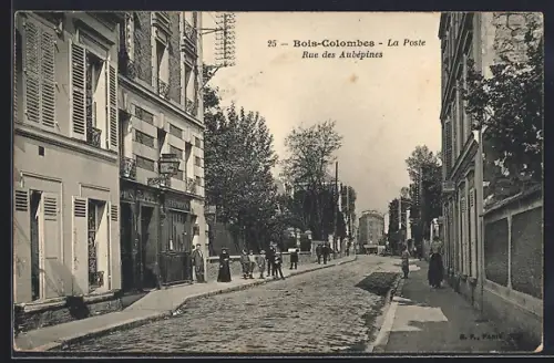 AK Bois-Colombes, La Poste Rue des Aubépines