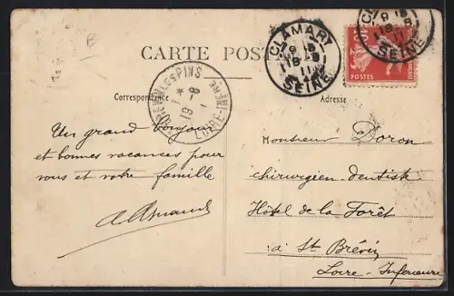 AK Clamart, Rue Chefdeville avec piétons et commerces