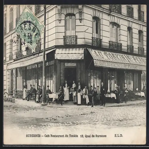AK Suresnes, Café Restaurant du Tonkin 13, Quai de Suresnes