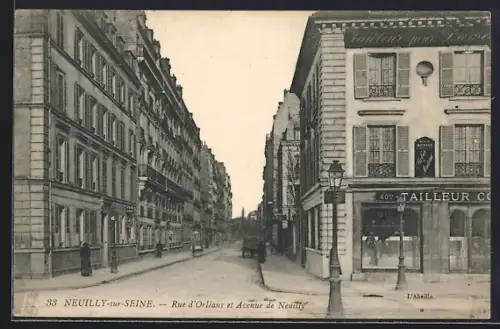 AK Neuilly-sur-Seine, Rue d`Orléans et Avenue de Neuilly