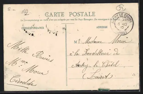 AK Neuilly-sur-Seine, Rue du Pont prise de la Rue du Château