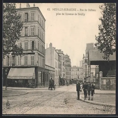 AK Neuilly-sur-Seine, Rue du Château prise de l`Avenue de Neuilly