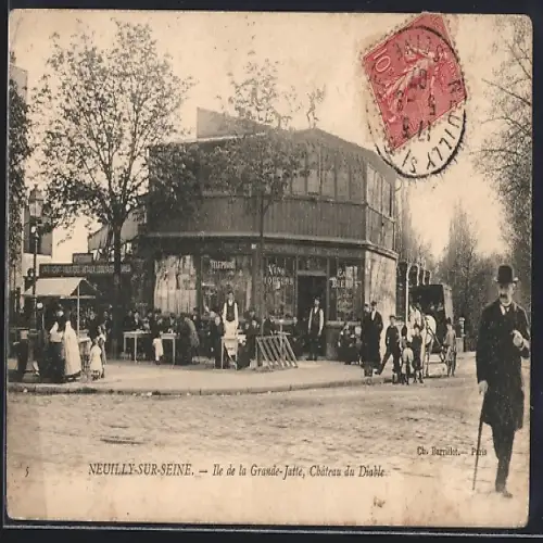 AK Neuilly-sur-Seine, Ile de la Grande-Jatte, Château du Diable