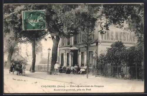 AK Colombes /Seine, Hôtel-Restaurant du Drapeau Route d`Argenteuil, près du Pont