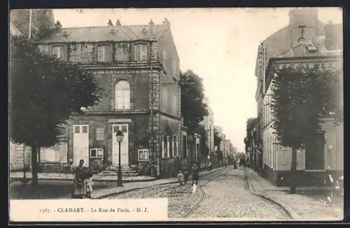 AK Clamart, La Rue de Paris