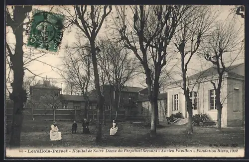 AK Levallois-Perret, Hôpital de Notre Dame du Perpétuel Secours, Ancien Pavillon, Fondation Riera, 1902