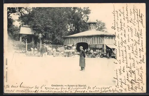 AK Courbevoie, Square et Marché