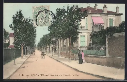 AK Colombes, L`Avenue du Chemin de Fer