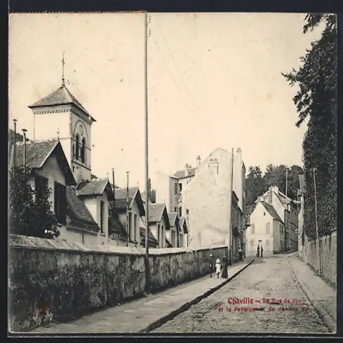 AK Chaville, La Rue de Jouy et le Pensionnat de jeunes filles