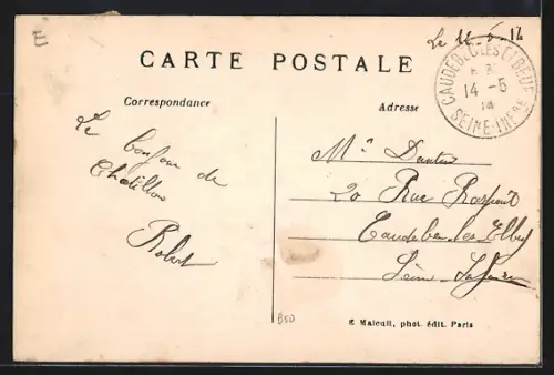 AK Chatillon, Rue de la Mairie avec le Café de la Mairie et Tabac