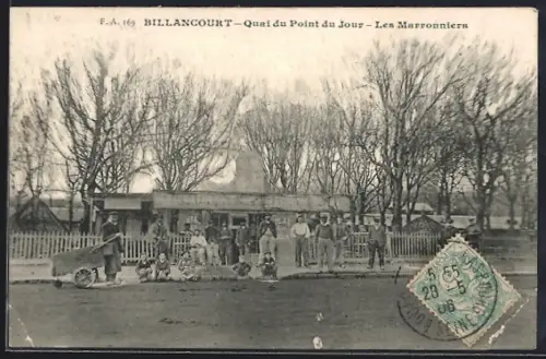 AK Billancourt, Quai du Point du Jour, Les Marronniers