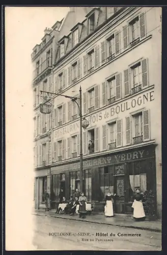 AK Boulogne-s-Seine, Hôtel du Commerce, 5 rue du Parchamps