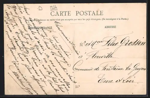 AK Asnières, Le Nouvel Hôtel des Postes, décoré de drapeaux et foule devant le bâtiment