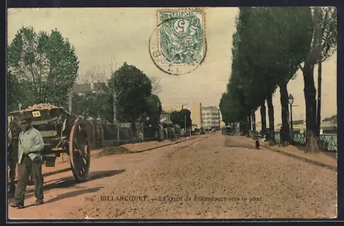 AK Billancourt, Le Quai de Billancourt vers le pont